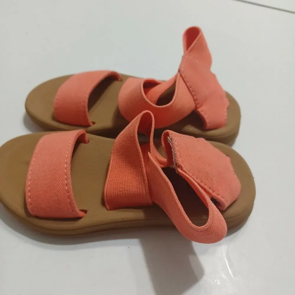 Reef Girls D-16 CLC Sandals Coral Brown Stretch Ankle Strap 3‎ k 4k New